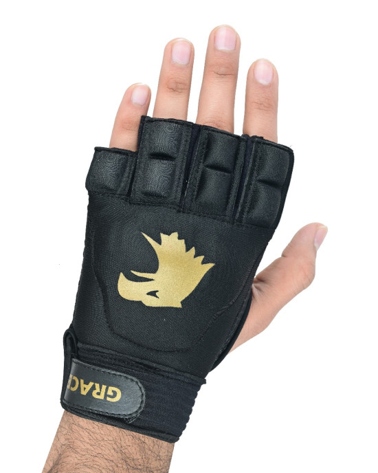 Grace ACE Thumbless Double Knuckle Glove | Black/Gold